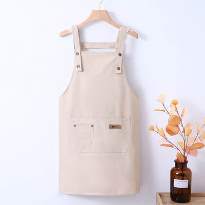 Lâmina de seda Impresso Logotipo personalizado Regular Bib Canvas Chef Avental para Mulheres Cozinhar