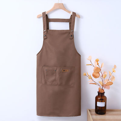 Lâmina de seda Impresso Logotipo personalizado Regular Bib Canvas Chef Avental para Mulheres Cozinhar