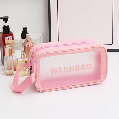 Saco impermeável congelado Logotipo personalizado Impresso Saco Cosmético de Moda Saco de PVC Saco de maquiagem