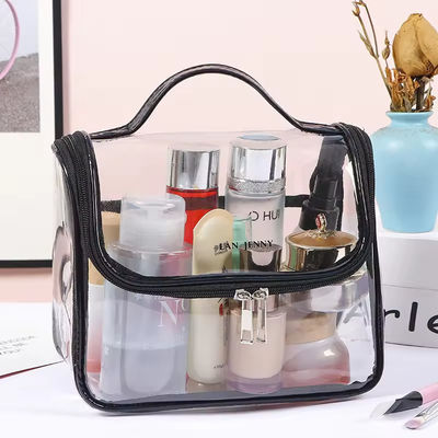 Compras Beleza transparente Viagens Toiletry PVC Custom Cosmetic Bag para viagens