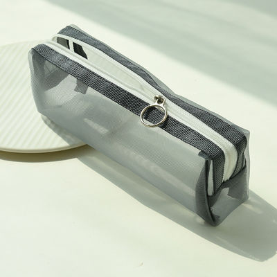 Exame do estudante Special Casca lápis transparente malha bolso de lápis para cosméticos conveniência