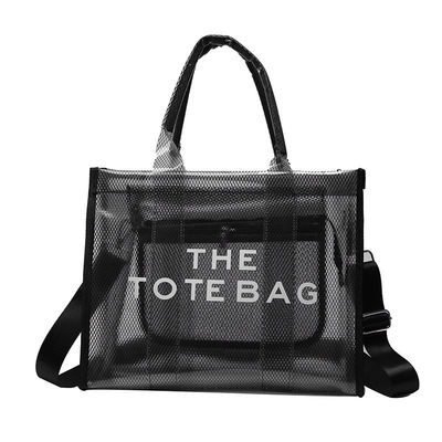 Todos os Tempos Moda Estilo Grande Capacidade Impressão dobrável Saco de compras de PVC transparente