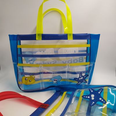 2024 Sacos de praia de PVC transparente e transparente de grande capacidade para produtos essenciais da vida diária