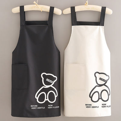 Avental de vida diária com bolsos de logotipo personalizado Poliéster impermeável de algodão Avental de cozinha Chef