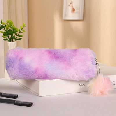 Bolsa de Papel de Veludo Longa de Aprendizagem de Plush Bolsa de Lápis Coração de Menina Bolsa de Lápis de Grande Capacidade
