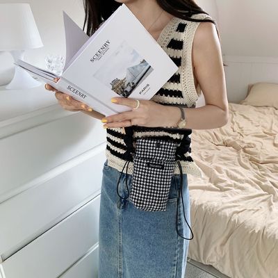 OEM/ODM Aceitável Pequeno Retalho Quadrado Mini Saco Crossbody de Telefone Celular em Tela