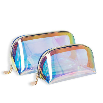 Logotipo personalizado Impresso Laser Transparente PVC Impermeável Saco de Toalha de Viagem para Produtos