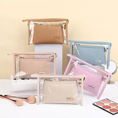 Saco de maquiagem de couro personalizado para produtos de higiene e cosméticos