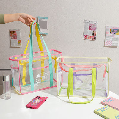 Saco transparente de PVC para compras Saco de compras de praia para mulheres