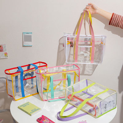 Saco transparente de PVC para compras Saco de compras de praia para mulheres