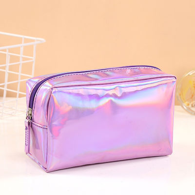 Saco de caneta de lápis de couro em PU impermeável Borracha Saco de maquiagem Sacos cosméticos