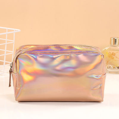 Saco de caneta de lápis de couro em PU impermeável Borracha Saco de maquiagem Sacos cosméticos