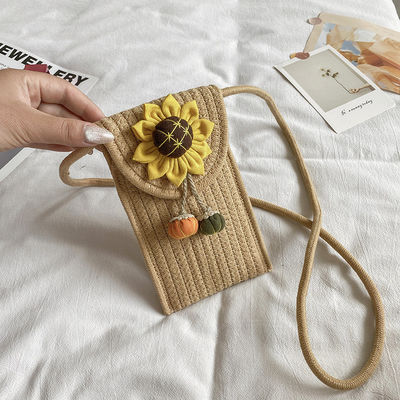 Saco tecido de flores ombro crossbody bolsa feminina para cores personalizadas e férias na praia