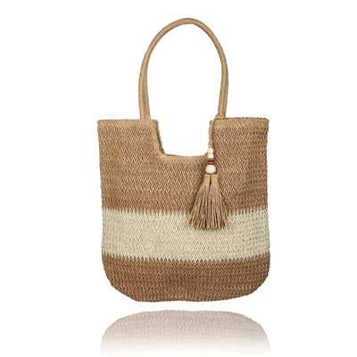 Saco de palha de verão Tote Raffia OEM / ODM Aceitável para moda Ladies Crochet Beach Bag