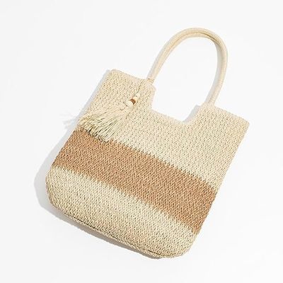 Saco de palha de verão Tote Raffia OEM / ODM Aceitável para moda Ladies Crochet Beach Bag