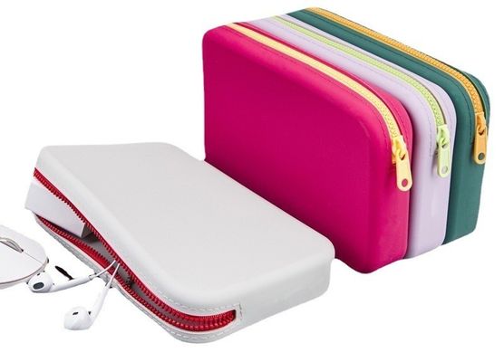 Saco de armazenamento de produção digital com logotipo Saco cosmético à prova d'água escova de maquiagem de silicone