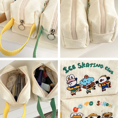 Mini Saco de Armazenamento com Logotipo Personalizado Original Carinha Corduroy Illustration Bolsa de Mão