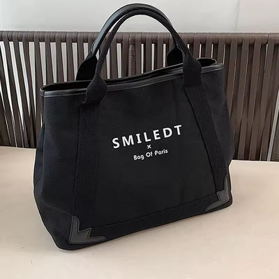 Logotipo personalizado de viagem de poliéster feminino ombro de lona bolsa de praia para compras e lazer