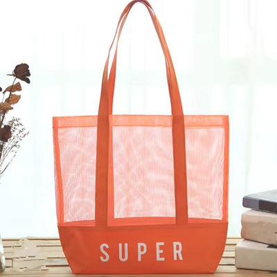Material principal poliéster Custom Ultralight Large personalizado Beach Mesh Tote Bag