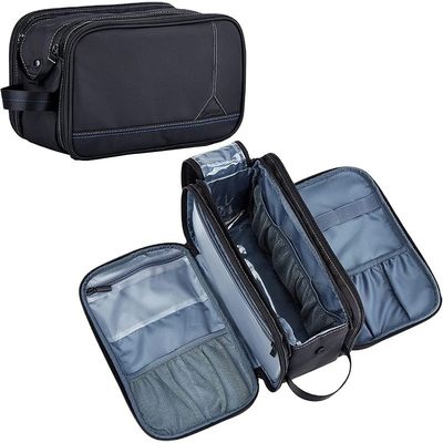 Amostra de grande capacidade de separação húmida e seca Saco de higiene impermeável de poliéster Saco de armazenamento para homens com logotipo personalizado