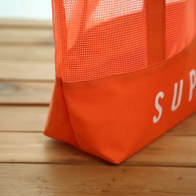 Material principal poliéster Custom Ultralight Large personalizado Beach Mesh Tote Bag