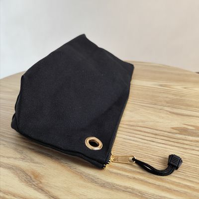 OEM/ODM aceito Logotipo personalizado Impresso em tela Bolsa de maquiagem com fecho para armazenamento de lápis e moedas
