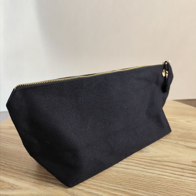 OEM/ODM aceito Logotipo personalizado Impresso em tela Bolsa de maquiagem com fecho para armazenamento de lápis e moedas
