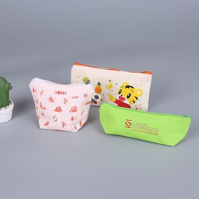 Saco de lápis de lona de impressão de logotipo personalizado para requisitos do cliente