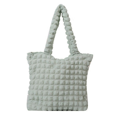Bolsa de compras de bolhas de personalidade bolhas de flores de algodão bolsas de compras de bolhas de nuvem de rugas para mulheres