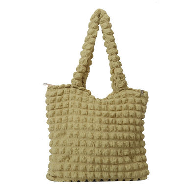 Bolsa de compras de bolhas de personalidade bolhas de flores de algodão bolsas de compras de bolhas de nuvem de rugas para mulheres