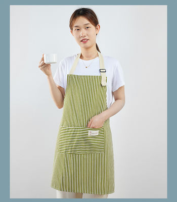 Customize avental de cozinha com logotipo Linho de algodão Uniforme de atendimento para bar do restaurante