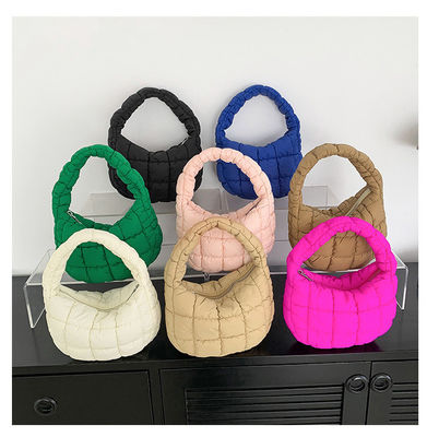 Bolsa de mão de cor personalizada 2024 Tendência Bolsa de algodão de padrão de rede para mulheres da moda