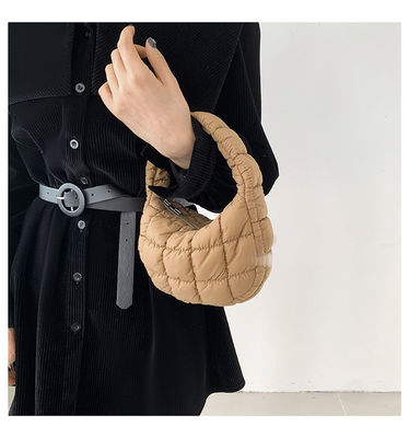 Bolsa de mão de cor personalizada 2024 Tendência Bolsa de algodão de padrão de rede para mulheres da moda