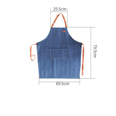 Avental de denim resistente à água aceitável OEM/ODM Lavável em máquina para churrasco de cozinha