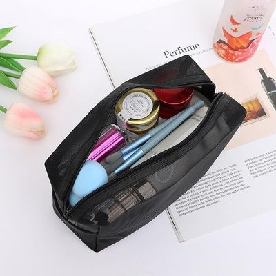 Saco de maquiagem de três peças simples e prático Organize seus itens essenciais com facilidade