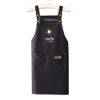 Acceptável Logotipo personalizado Impresso Avental de Chef de Poliéster para Cozinha Artesanato Forno Restaurante