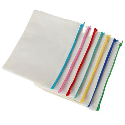 Logotipo personalizado Impresso em Tela Zipper Saco de Maquiagem Branco para viagens e armazenamento de cosméticos