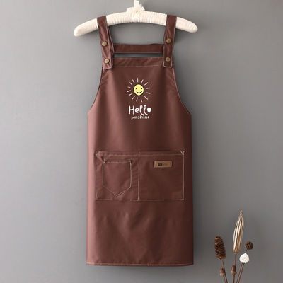 Acceptável Logotipo personalizado Impresso Avental de Chef de Poliéster para Cozinha Artesanato Forno Restaurante