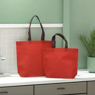 Bolsa de compras de tecido não tecido de cor personalizada