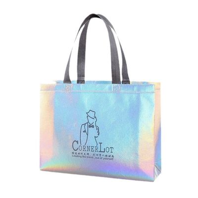 Saco de supermercado laser não tecido para necessidades diárias de compras e cor personalizada