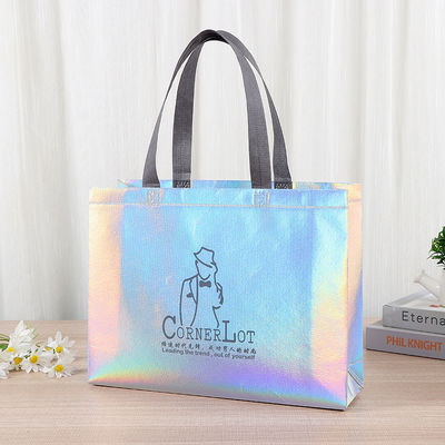 Saco de supermercado laser não tecido para necessidades diárias de compras e cor personalizada