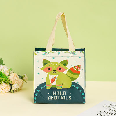 O mais recente saco de compras reciclável não tecido com logotipo para itens de tamanho médio