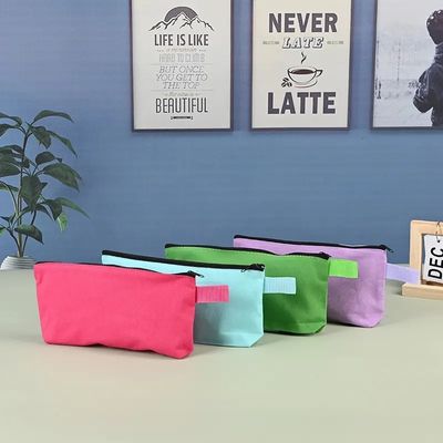Logotipo personalizado Impresso em Tela Bolsa de maquiagem com fecho com material ecológico e durável