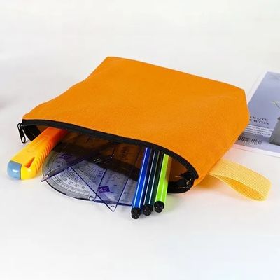 Logotipo personalizado Impresso em Tela Bolsa de maquiagem com fecho com material ecológico e durável