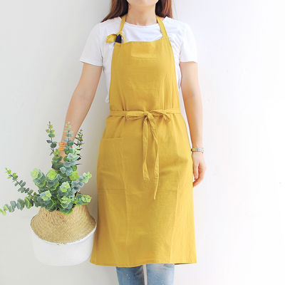 OEM/ODM aceitável Apron de linho de algodão de design personalizado para cozinha cozinha chef limpeza doméstica