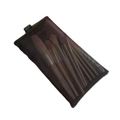 Bolsas de malha preta Bolsas de maquiagem e de viagem personalizadas duráveis com bolsa de fecho de malha