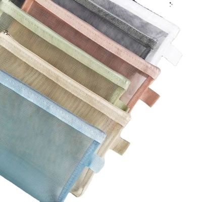 Sacos de malha personalizados Sacos de maquiagem Organizador de viagens cosméticos Sacos de armazenamento