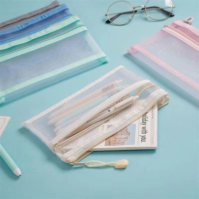 Sacos de malha personalizados Sacos de maquiagem Organizador de viagens cosméticos Sacos de armazenamento