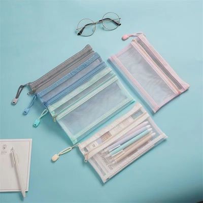 Sacos de malha personalizados Sacos de maquiagem Organizador de viagens cosméticos Sacos de armazenamento