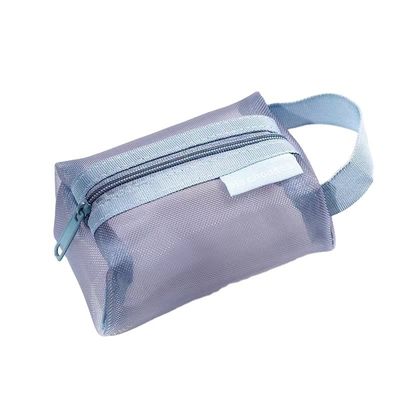 Diária Vida Escolar Malha de Nylon Poliéster Impermeável Logotipo Personalizado Saco de Maquiagem de Viagem Pequeno